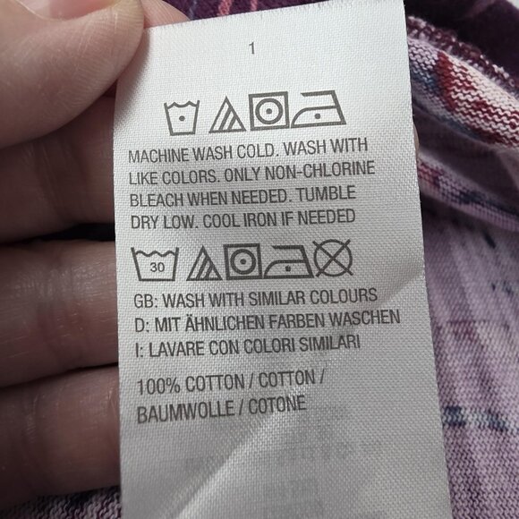 D&Co Active Shirt Womens 2X Purple Floral Hooded Long Sleeve Tunic Top - Picture 8 of 10